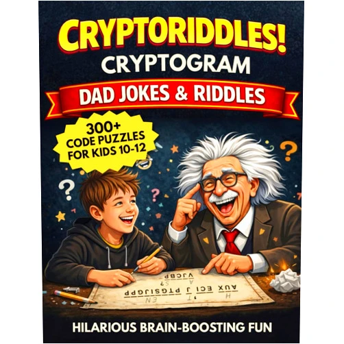 By Bravo Brains Publishing (Author) Cryptoriddles! Cryptogram Dad Jokes & Riddles for Kids Ages 10-12: 300+ Hilarious, Brain-Boosting Word Code Puzzles