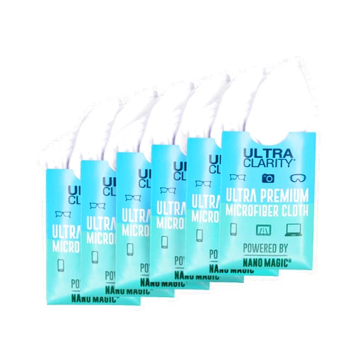 Ultra Clarity Powered by Nano Magic | Ultra Premium Microfiber Cloths 6-Pack | Absorbent, Super Soft, Durable, and Washable - Your Cleaning Companion