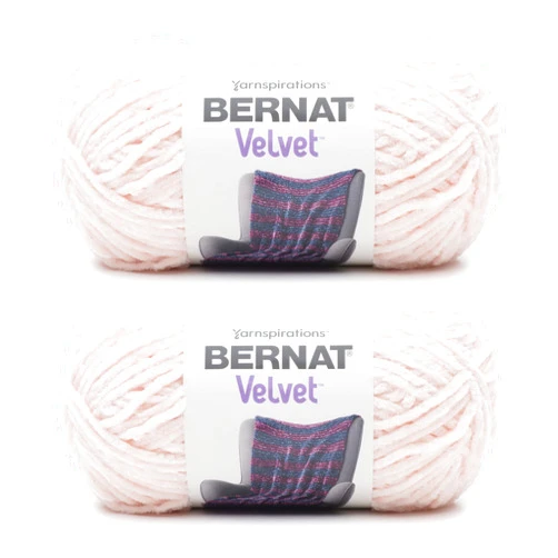 Bernat Velvet Blush Pink Yarn - 2 Pack of 300g/10.5oz - Polyester - 5 Bulky - 315 Yards - Knitting/Crochet