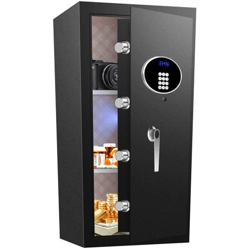 AltiKeep [True to Size] 6.1 Cub Large Home Safe Box Fireproof Waterproof with LCD Screen - Security Safety Box with Digital Keypad and Key Lock Removable Shelf, Sensor Light for Documents