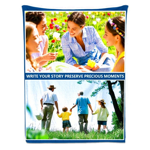 BYOXTA Customized Blankets with Pictures, Customized Photo Blankets for Mom and Dad Family Birthday Gifts, for Adults Husband and Wife