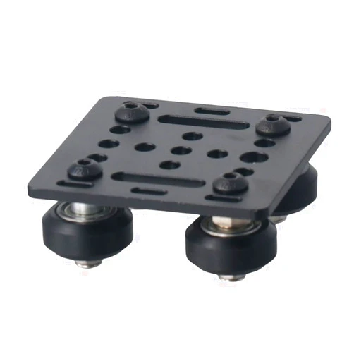 AllGIFT V Style Slot Support Plate Small with Black Wheel High-Quality Durable 3D Printer Accessories for 2020 Aluminum Profile
