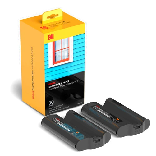 KODAK Dock Plus & Dock Photo Printer Cartridge PHC-120 - Cartridge Refill & Photo Sheets - 120 Pack,Black