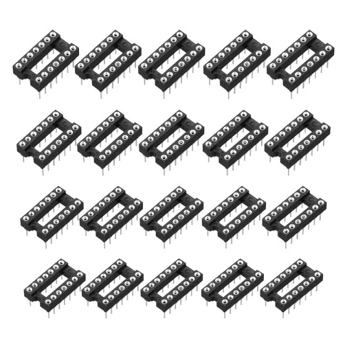 MECCANIXITY 30Pcs DIP IC Chip Socket Adapter 14 Pin IC Assortment Kit 2.54mm/0.1