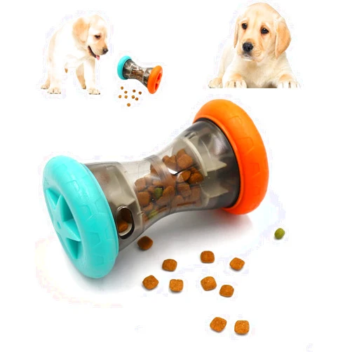 Letofun TJOUL Dog Treat Dispensing Puzzle Toys for Small Dogs to Keep Busy,Interactive Chase Toys for Dog Improves Digestion,Enrichment Dog Food Slow Feeder,Barbell-Shaped Dog IQ Treat Dispenser Toys