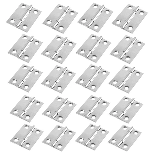 PDETVEO 20PCS 1.5 Inch Folding Butt Hinges, Stainless Steel Cabinet Hinges, Small Door Hinges for Wooden Jewelry Box, Crafts, DIY, Drawer, Dressing Cabinet
