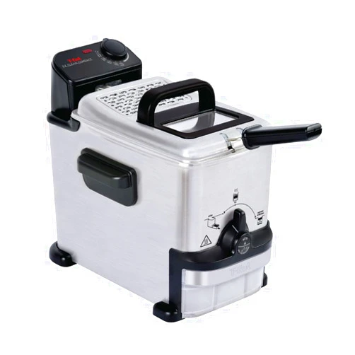 Tefal T-fal Compact EZ Clean Stainless Steel Deep Fryer with Basket 1.8 Liter Oil and 1.7 Pound Food Capacity 1200 Watts Easy Clean, Temp Control, Oil Filtration, Dishwasher Safe Parts, 1.8 Liters