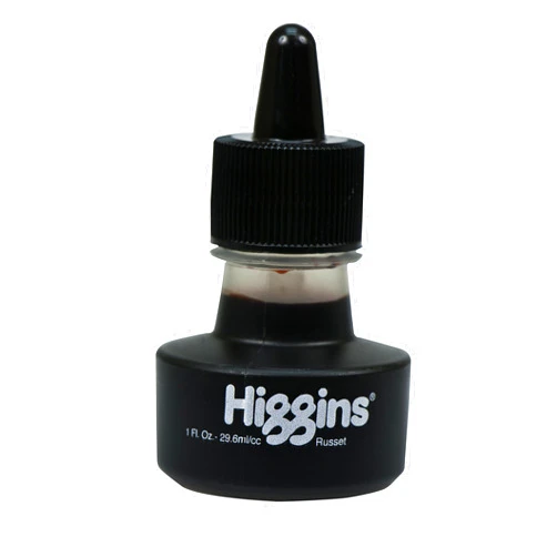 Higgins Dye-Based Drawing Ink, Russet, 1 Ounce Bottle (44115)