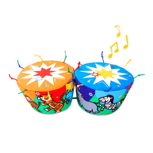 Melissa & Doug K's Kids Bongo Drums Soft Musical Instrument, Multicolor, 1 EA