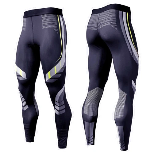 AYJK7 Compression Pants Men UV Blocking Running Tights 1 or 2 Pack Gym Yoga Leggings for Athletic Workout