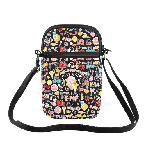 BDPWSS K-Pop Crossbody Bag K-Pop Singer Merchandise Just A Gi-rl Who Loves K-Pop Gift for K-Pop Music Fan K-Pop Team Gift