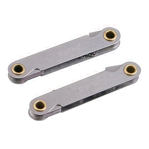 Generic Omons 55/60 Degree Metric Inch Thread Plug Gauge Gear Tooth Screw Pitch Gauges Measurement Carbon Steel Lathe Combination Tools - (Color: 60)