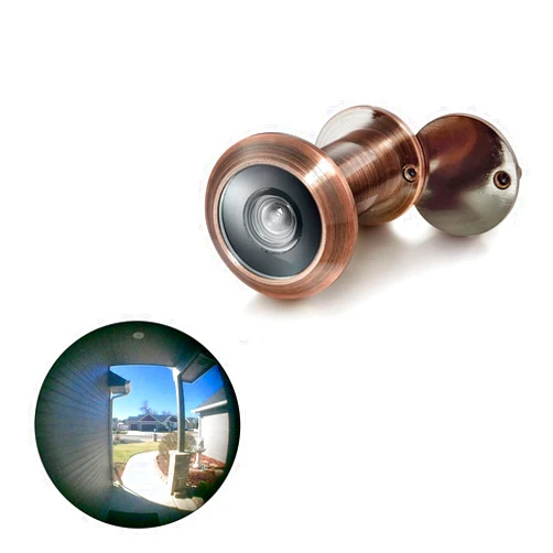 TOGU TG2814YG-AC Solid Brass UL Listed 220-degree Door Viewer with Heavy Duty Privacy Cover for 1-3/8