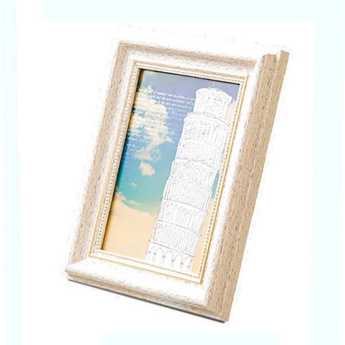 DHQDHQ Vintage Photo Picture Frames,Antique Distresssed Retro Chic Frames,Creative Desktop Photo Frame,Wash Effect Frames for Home Office Store Decoration Wedding Photo Studio,White-L-12inch