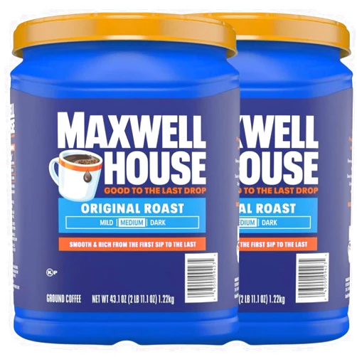 Generic Maxwell' House Medium Roast Original Ground Coffee, 43.1 oz, Pack of 2
