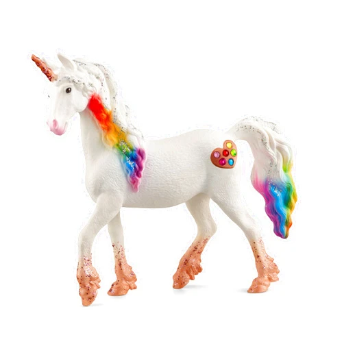 SCHLEICH 70726 - Rainbow Love Unicorn Mare,Black