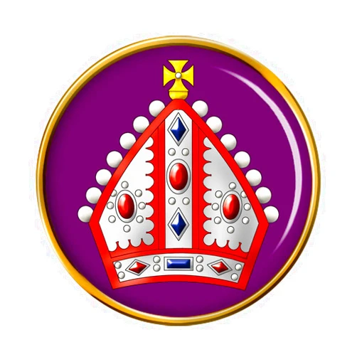 Family-crests.com Bishop’s Mitre Pin Badge