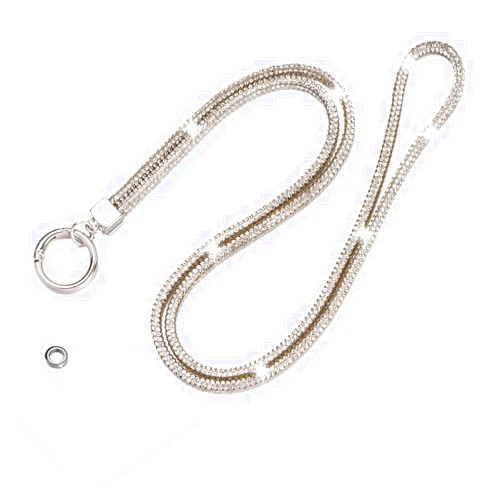 HomeSoGood Glitter Rhinestone Phone Lanyard, Phone Rhinestone Crystal Chain Strap Keychain Hanging Non-lost Rope