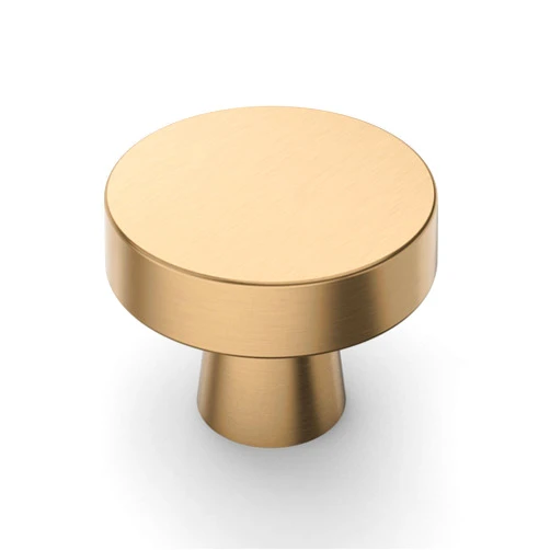 Amerdeco 10 Pack Champagne Bronze Cabinet Knobs 1-1/4 Inch(32mm) Single Hole Cabinet Handles Dresser Knobs Drawer Knobs and Pulls for Bathroom Cabinets K0010