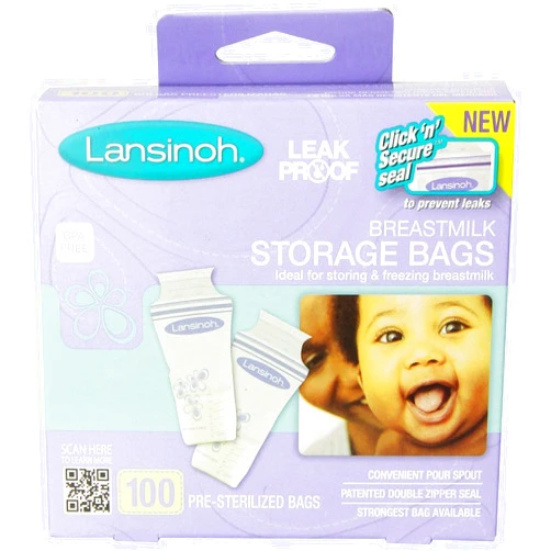 Lansinoh Breastmilk Storage Bags - 100 ct - 3 Pk