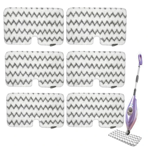 Wisorder 6 Pack S3501 Steam Pocket Mop Replacement Pads Refills for Shark S3501 S3550 S3601 S3801CO S3901 SE450 S3601D S3901D S2901 S2902 Steam Pocket Mop, Microfiber Reusable