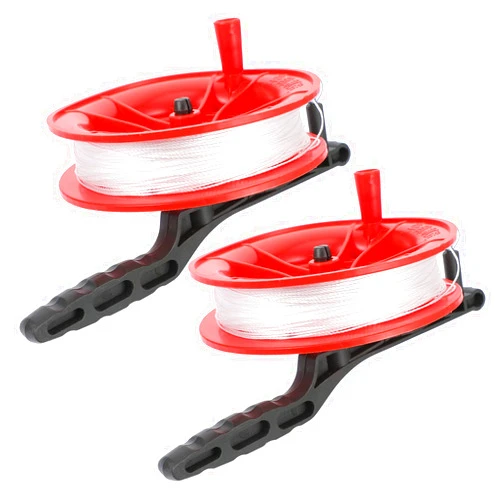 TOYMYTOY 2pcs Outdoor Kite Line Kite Reel Winder with 100M Kite String Kite Accessories