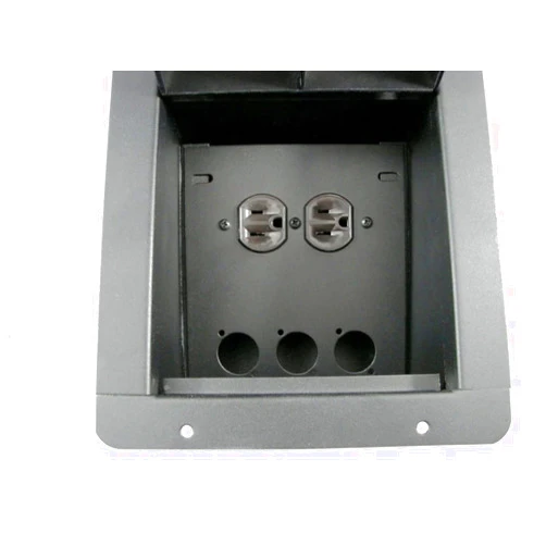 Pro-Craft ProCraft Pro Audio Recessed Floor Pocket Box. Loaded AC Duplex and PrePunched for 3 