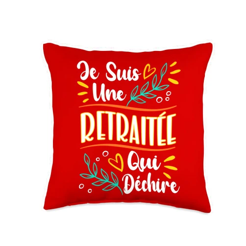 Cadeau Retraite Femme Original Humour Rigolo Amie Une Retraitée Qui Déchire Cadeau Pour Une Retraitée Départ Throw Pillow
