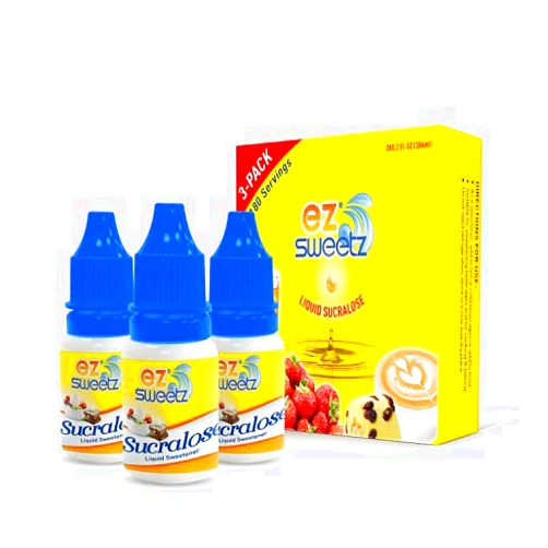 EZ-Sweetz (3 Pack 0.2 oz - Liquid Sweetener 180 Servings/Bottle) 3 bottle/1 Pack