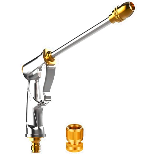 BEUED Garden Hose Nozzle Heavy Duty Brass Metal Sprayer Nozzle High Pressure Spray Gun 360° Rotaing Water Adjustmen for Car Washing, Outdoor Gardening, Pets Shower, Patio Cleaning