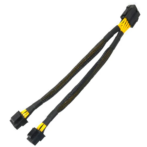 WHYHKJ CPU 8 Pin Female to Dual PCIe 2X 8 Pin (4+4) Male Power Adapter Splitter Cable for Motherboard Power Adapter (Not GPU PCIe Splitter)