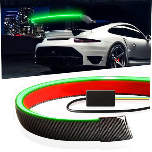 Maimiao Carbon Fiber LED Tailgate Light Bar High Brake Lights Reversing Lights Turn Signal Lights Daytime Running Lights Warning Lights Waterproof for Cars Motorhomes SUV Trucks Pickup Trucks