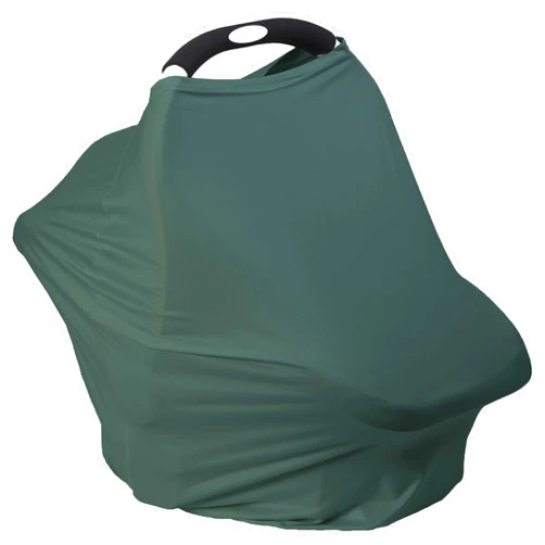 Meetjoy Breathable Car Seat Cover for Babies – Multi-Purpose Soft Rayon Nursing Cover for Breastfeeding, High Stretchy Infant Carseat Canopy, Stroller Cover (Smooth Rayon, Roman Green)