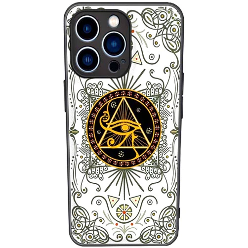 GHFHSG for Apple iPhone 14 Pro Max Case 6.7 inch 2022, Ancient Egypt Style PU Leather Shockproof Eye of Horus Pattern Back Phone Cover