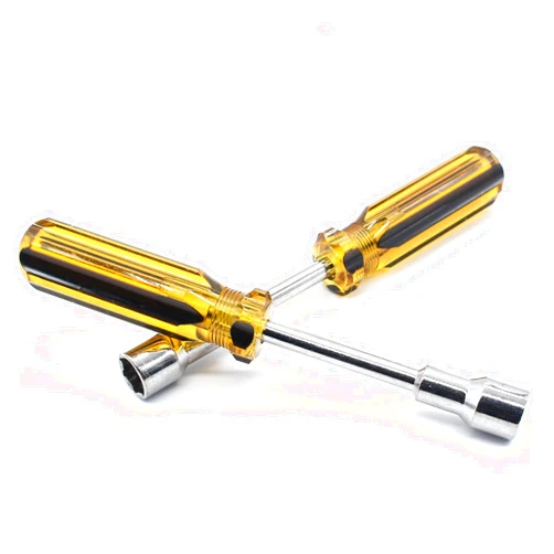 Auvotuis 2Pcs 12mm Socket Wrench Screwdriver, Hexagon Nut Driver with Steel Cushion Grip for Easy Hand-Making and Repair Projects