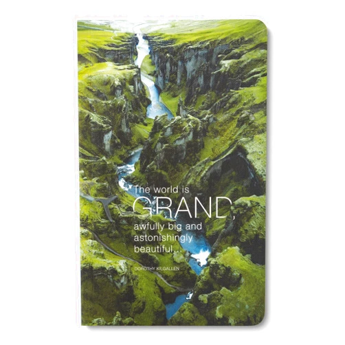 Compendium Softcover Journal - The world is grand, awfully big and astonishingly beautiful. – A Write Now Journal with 128 Lined Pages, 5″W x 8″H