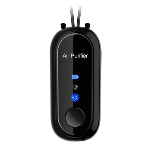 SANKING Air Necklace, Personal Rechargeable and Portable Air Purifier Negative Ion Generator,Personal Small Air Purifiers,100% No Static Electricity,Rechargeable Ionizer,for Bedroom,Car and Airplane (Black)