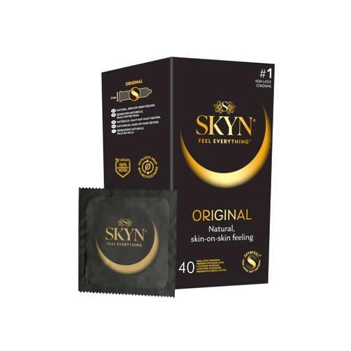 SKYN Original Lubricated Latex Free Condoms Value Pack, 40 Count
