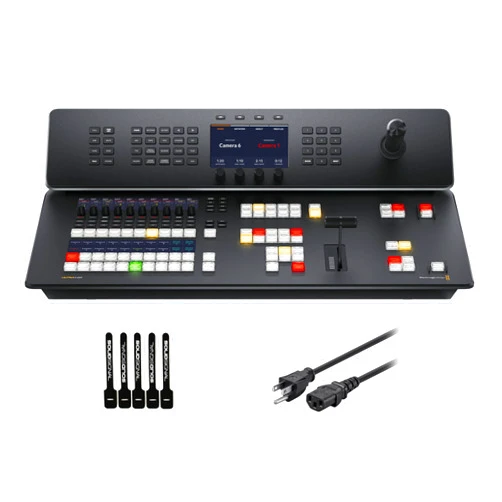 Blackmagic Design ATEM Television Studio 4K8 Live Production Switcher with 6ft Power Cord and 5 Pack of SolidSignal Cable Ties (SWATEMTVSTC/K4K8)