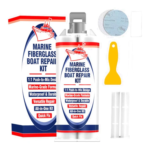 Bellemora Marine Fiberglass Repair Kit for Boats, Gel Coat Repair Kit for Boats, with Epoxy Filler for Fiberglass, Acrylic, Porcelain, Gelcoat Repair Kit Fix Holes, Chips, Scratches, Deep Cracks (White)