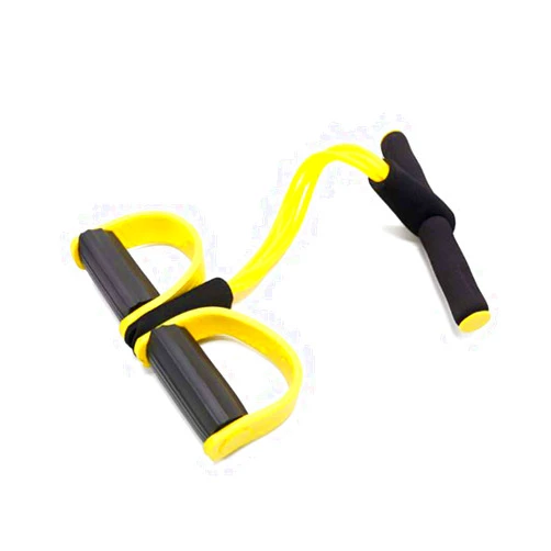 Wonfar Yoga Puller 4 Tubes Tummy Trainer Elastic Latex EVA Pedals Foam Handles