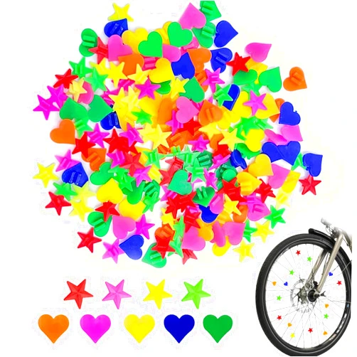 OWMOSYX 180 Pieces Bike Wheel Spoke Beads Plastic Clip Beads Spoke Colorful Bicycle Bike Spoke Decorations for Kids Bike Accessories Girls Boys