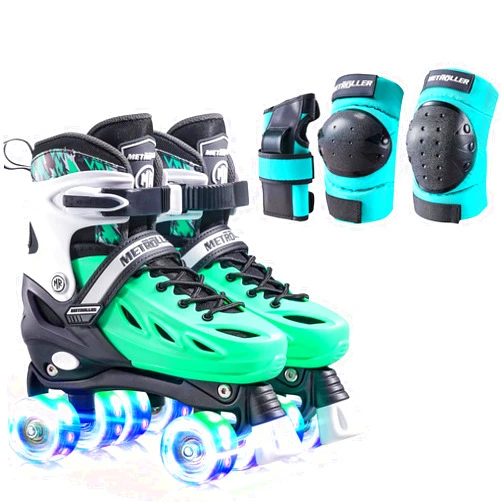 METROLLER Large Inline Skates with Protective Gear Set