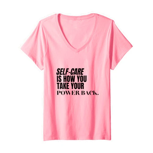 Spiritualcare.co Womens Self care is how you take your power back | Women & Men V-Neck T-Shirt