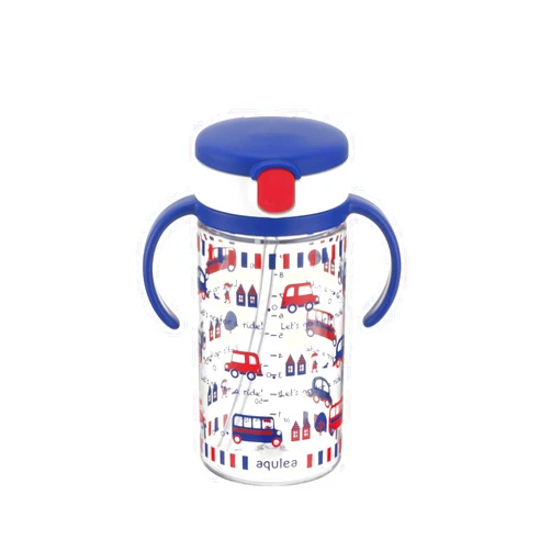 Richell Aqulea Outing Straw Mug 320ml Navy