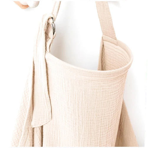 MairMore Muslin Nursing Covers for Breastfeeding, Privacy Breast Feeding Cover with Arch Neckline for Mom and Baby, Breathable 100% Cotton Nursing Apron Multi-use Stroller Cover