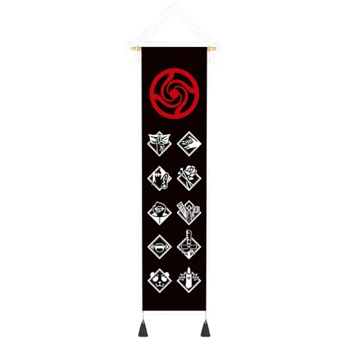 DigiTizerArt Hanging Canvas Wall Art Painting of Anime Jujutsu Kaisen Tapestry buttons symbol High Crest Logo Gojo Satoru Hand Signs Decor Decoration For Room (13''x 56''/33x142cm)