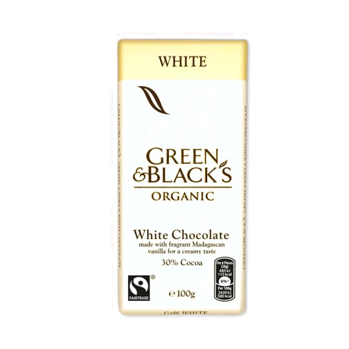Green & Black's GREEN & BLACKS Organic White Chocolate Bar, 3.5 OZ