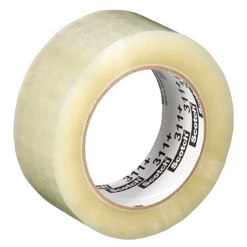 3M Scotch High Tack Box Sealing Tape 311+, Cold Shipping, Freezer Storage, Clear Color, 48 mm x 100 m (Pack of 1)