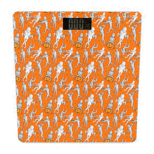 Novastar Halloween Mummy Digital Scales for Body Weight - Bright LCD Display Digital Weight Scales Bathroom with Automatic Power On/Off - Sturdy Tempered Glass Surface